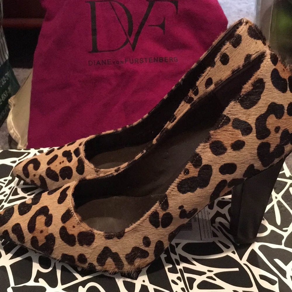 Brand New DVF Meina Genuine Calf Hair Pumps